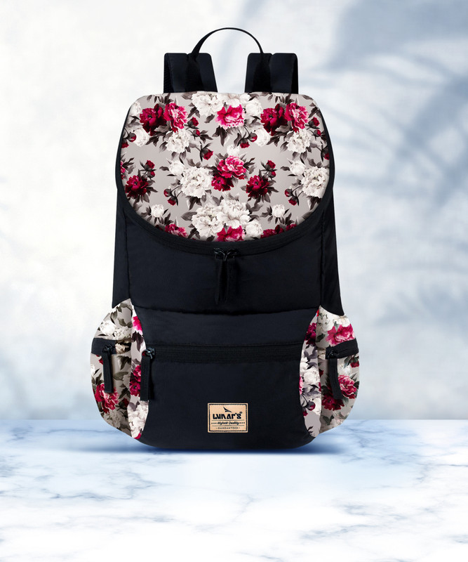 Lunar's Monica - 1 Compartment Backpack School 19 L Backpack(Black, Grey)