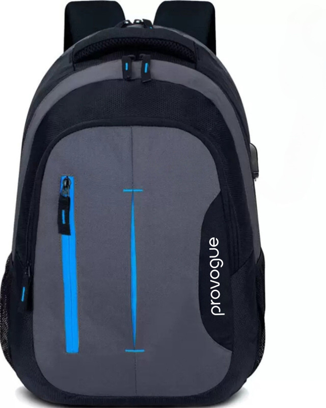 PROVOGUE laptop backpack unisex with usb charging port.water Resistant(Black) 36 L Backpack(Black)
