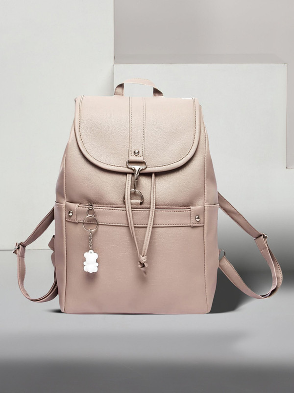 Alina Waterproof, Girls & Women Stylish Trendy College, School & College Bag, 12 L Backpack(Beige)