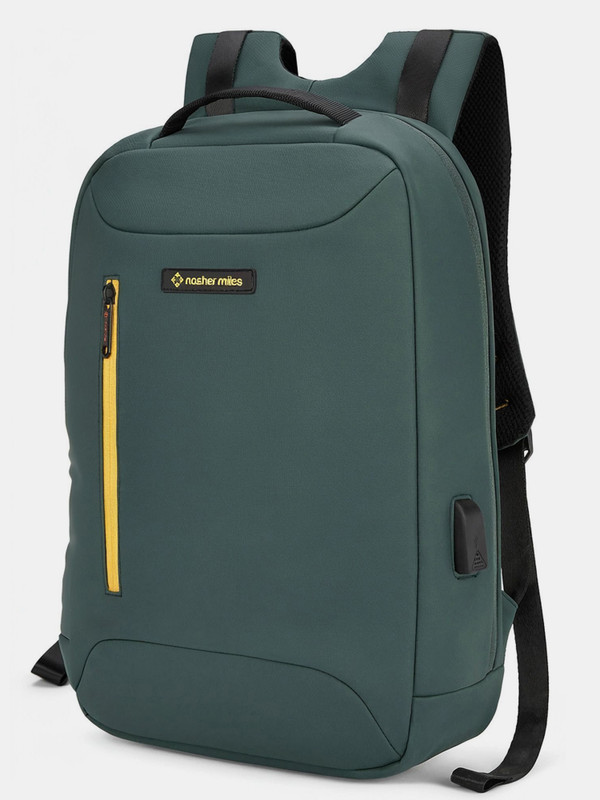 NASHER MILES Staten the Office College Travel Bag for Men Women USB Charging Port 15.6 inch 29 L Laptop Backpack(Green)