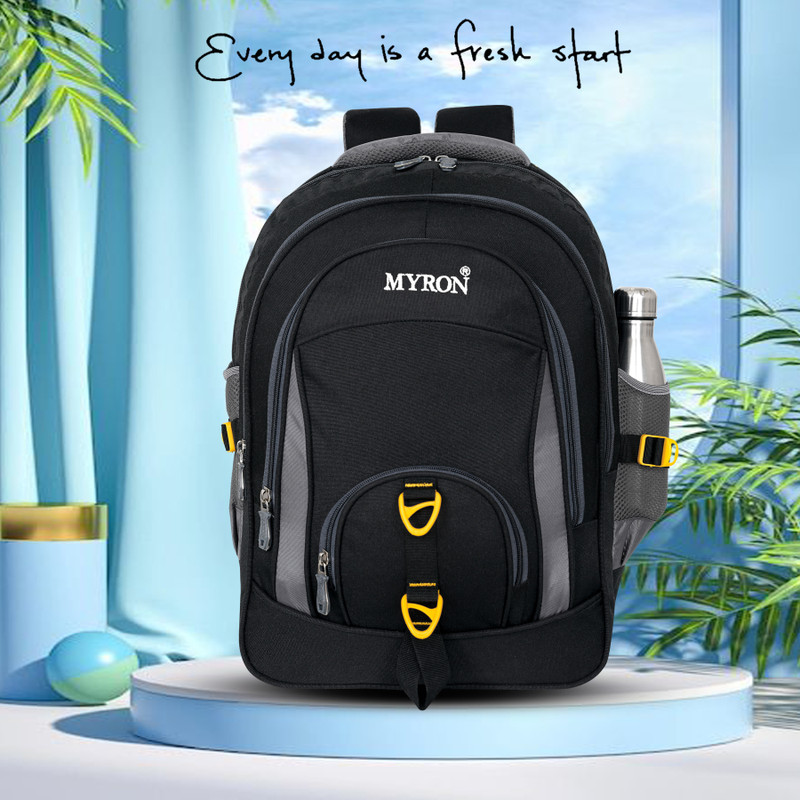 Myron Large 50L Laptop Backpack Heavy Duty Durable Class 5th - 10th For School College 50 L Backpack(Black)