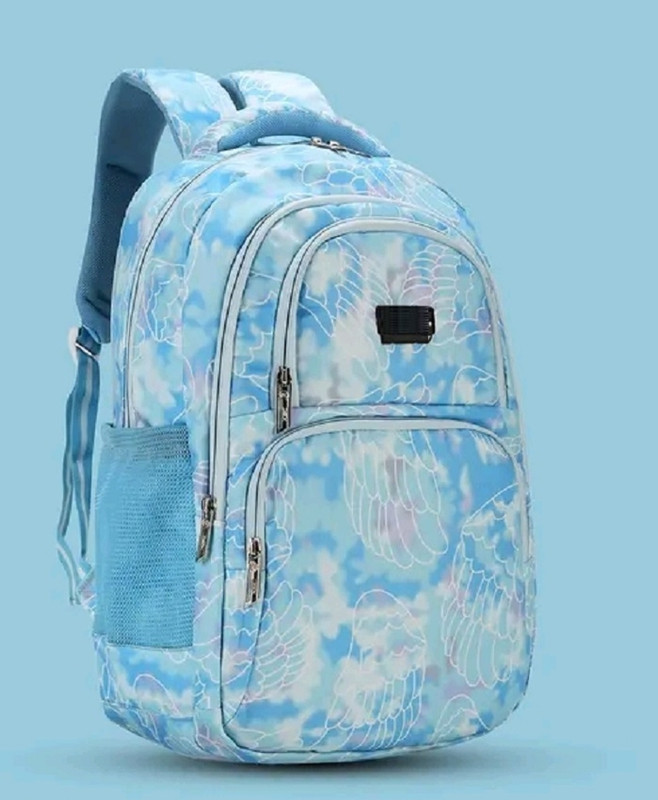 Stylix Stylish Printed School Backpack Lightweight Bag with Multiple Compartments 35 L Backpack(Blue)