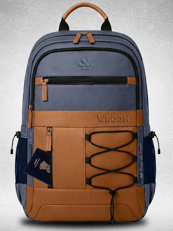 WROGN Unisex Urban Classic Haul Laptop Backpack with Anti Theft Pocket & Rain Cover 40 L Laptop Backpack(Blue)