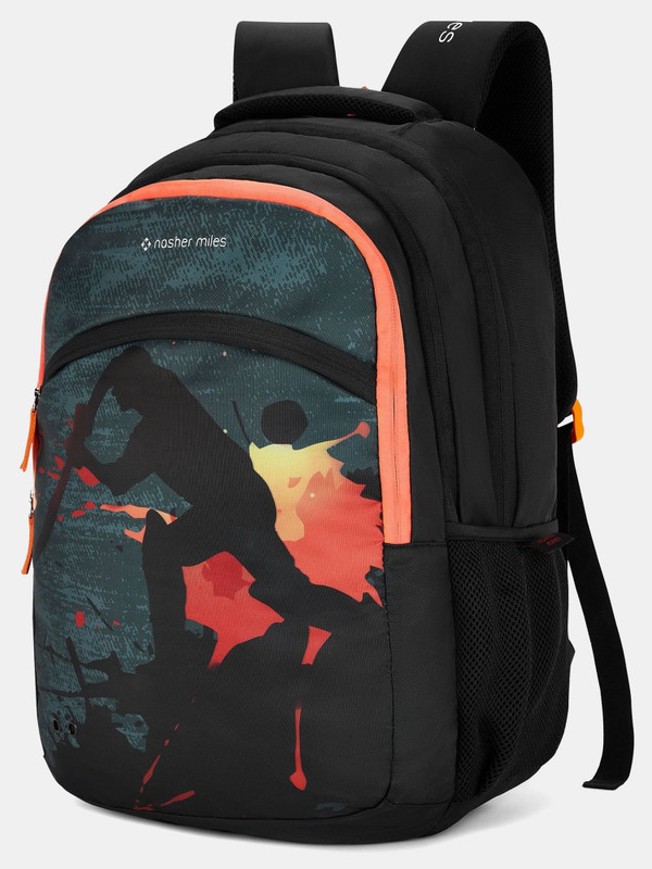 NASHER MILES Cricket Backpack for Men & Women | 3 compartment/Casual/College Bag |Black, 45L 45 L Backpack(Black)