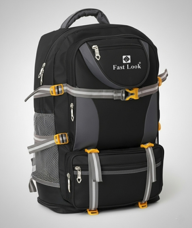 Fastlook Large Waterproof Travel Backpack for Men & Women Trekking bag Rucksack 75 L Backpack(Black)