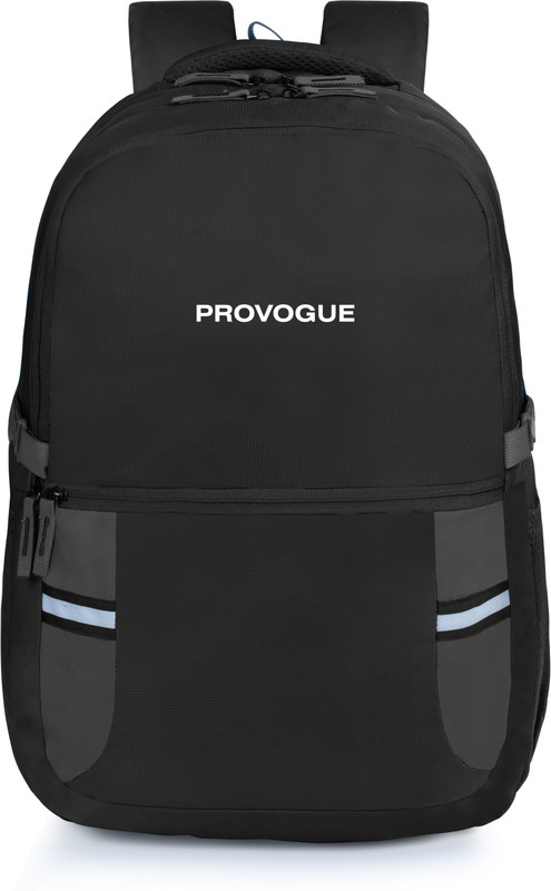 PROVOGUE 3 Compartment Premium Quality, Large Size ,Office/College/School Laptop 38 L Laptop Backpack(Black, Grey)