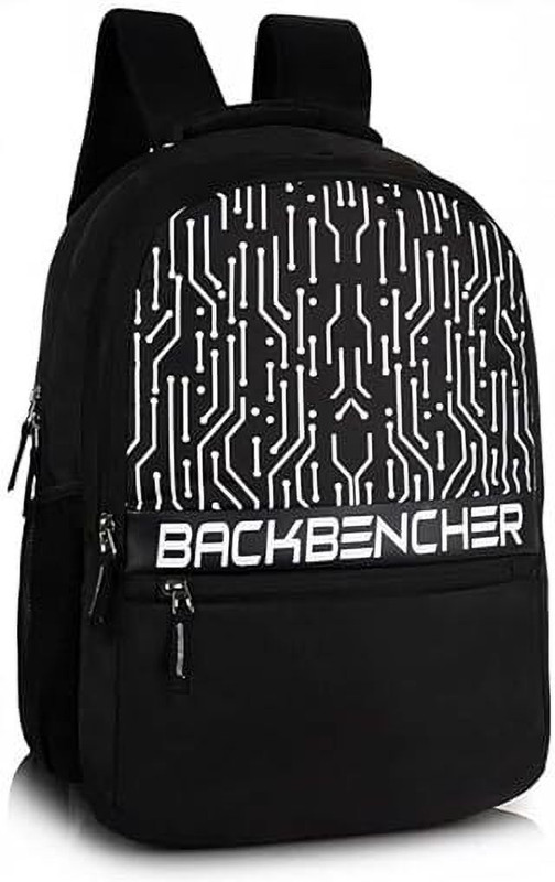 Goldstone Backbencher Printed Laptop Backpack | Stylish Bag For School, College & Travel 30 L Laptop Backpack(Black)