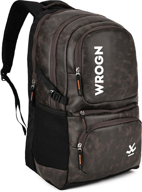 WROGN Unique Bag with rain cover Office/School/College/Business-BROWN CRUSH-36L 36 L Backpack(Brown)
