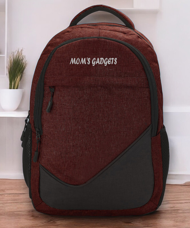 MOM'S GADGETS Everyday Backpack ,Ultra Lightweight Backpack for Women and Men(1025) 25 L Laptop Backpack(Maroon, Black)