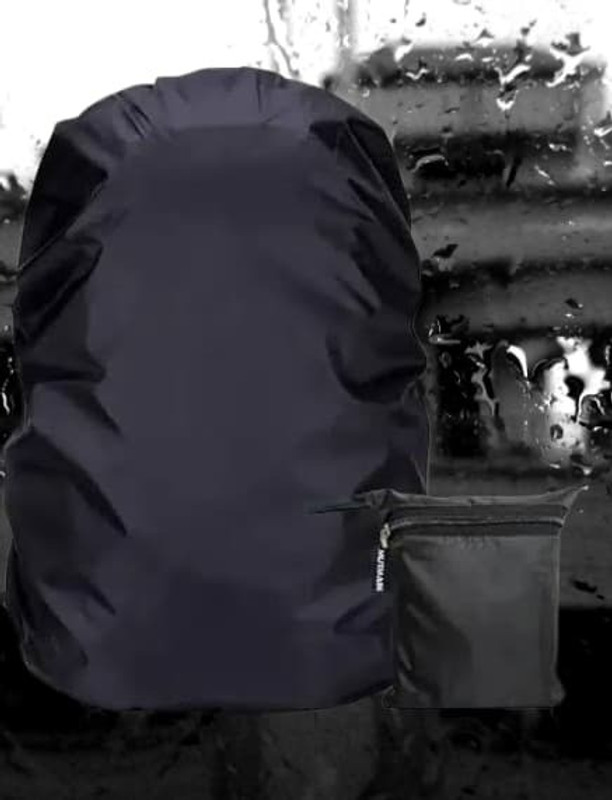 PREVAILER WBRC-2PK-BLACK Waterproof, Dust Proof School Bag Cover, Laptop Bag Cover, Trekking Bag Cover(30L Pack of 2)