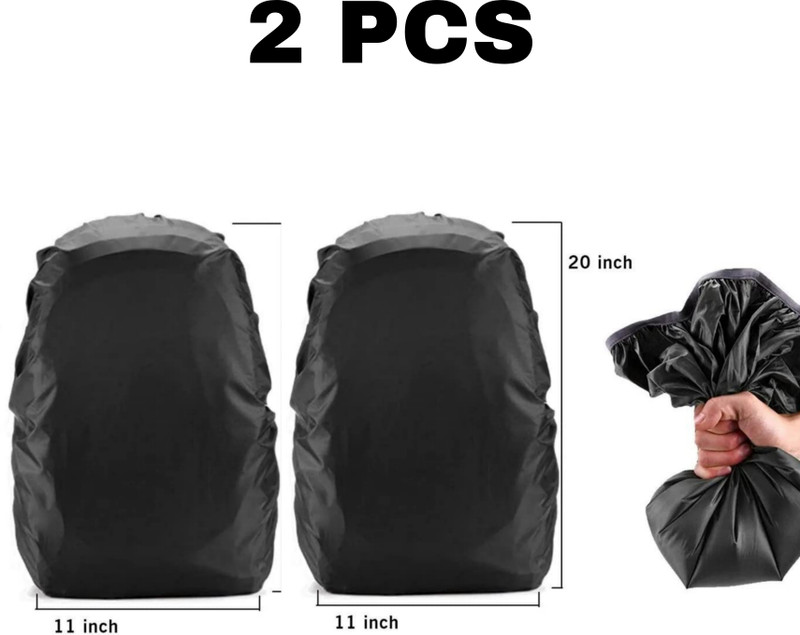 D8211K Beg Cover2 psc_Backpack Waterproof Laptop _Luggage _School _Bag Cover Laptop Bag Cover, School Bag Cover(50 L Pack of 2)