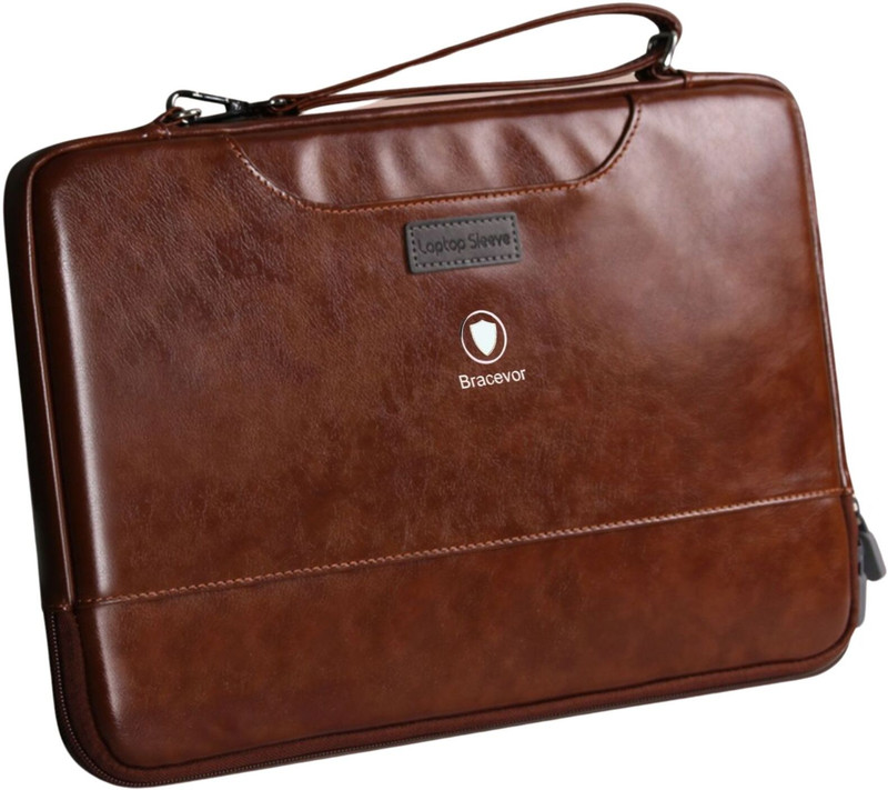 Bracevor Laptop case sleeve messenger bag for 15 inch macbook & laptop: Brown Waterproof Laptop Sleeve/Cover(Brown, 15 inch)