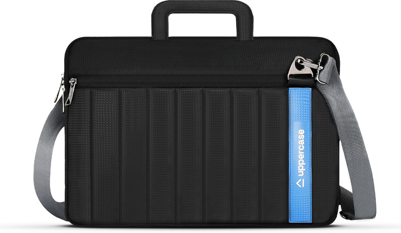 Uppercase Stride 14 Inch Laptop Sleeve, Multi-Textured Quilted Design Laptop Sleeve/Cover(Black, 2 L)