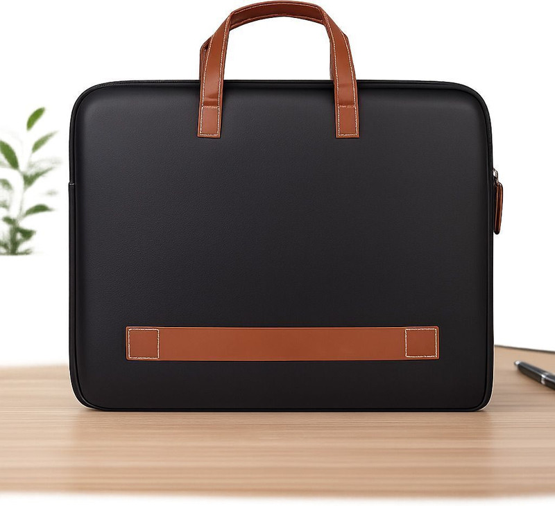 CBAG Foam Padded Laptop Bag for Men & Women | Slim Office Briefcase Waterproof Laptop Sleeve/Cover(Black, 5 L)