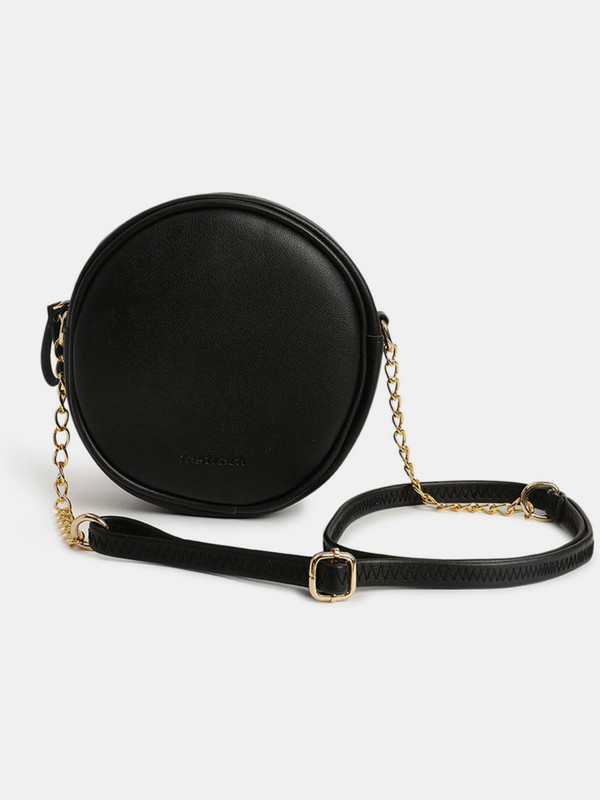 Fastrack Solid Sling Bag(Black, 1.944 L)