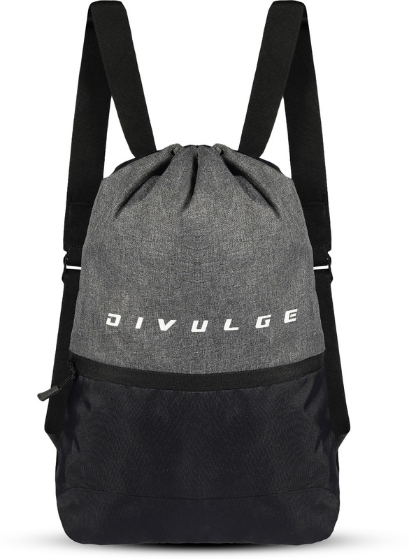 divulge Achiever Daypack Drawstring bag Yoga Bag sport bags and gym bags Backpack(Grey, 19 L)