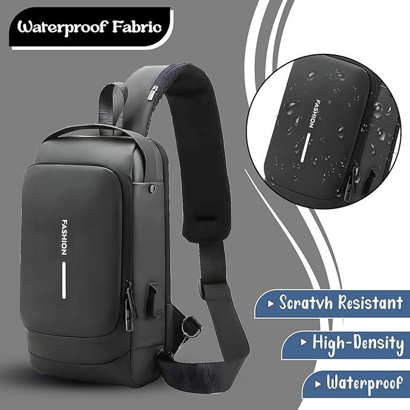 LIFE INDIA 2025 Fashion Waterproof USB Men CrossBody Sling Bag Anti Theft Chest Shoulder 15 L Laptop Backpack(Multicolor)