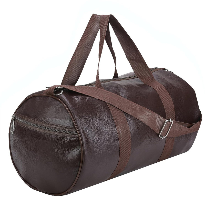 BoldFire (Expandable) Gym Duffel Bag - Sports travel bag leather gym bag duffel gym bag - Brown Gym Duffel Bag