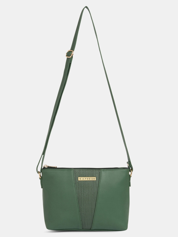 Caprese Reagan Sling Medium Olive Green Bag for Women Sling Bag(Green, 4.86 L)
