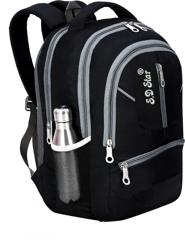SD Star spacy comfortable 4th to 10th class casual school bags Waterproof School Bag Waterproof Backpack(Black, 30 L)