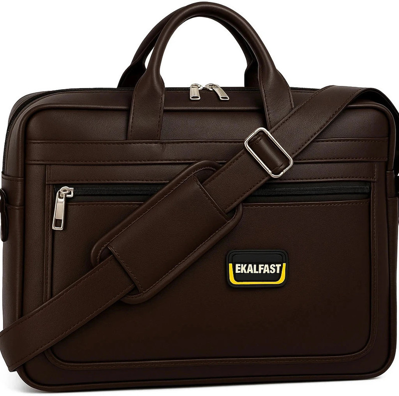 EKALFAST Men & Women Brown office bags 1 Laptop Messenger Bag Waterproof Messenger Bag(Brown, 35 L)