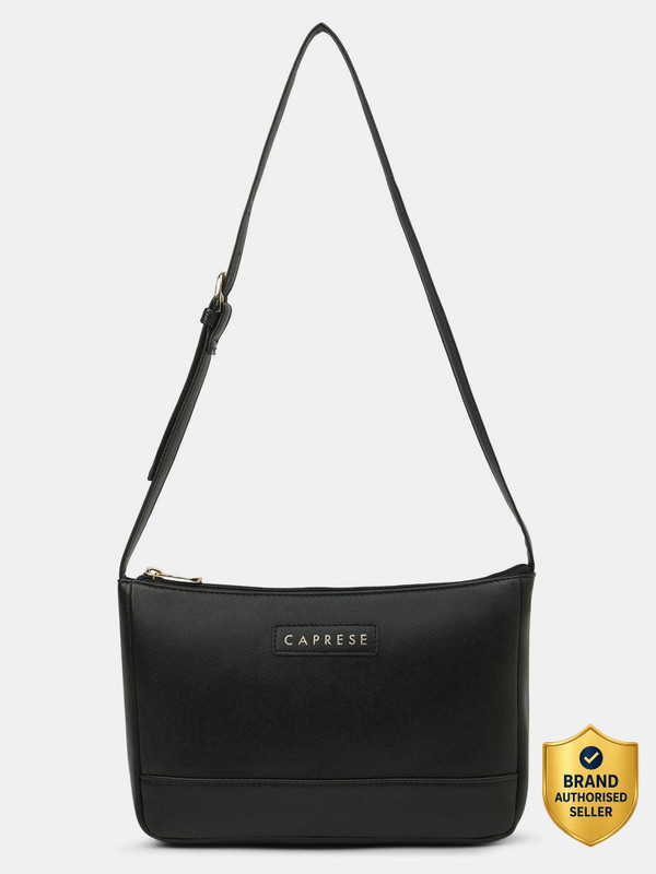 Caprese Jena Baguette Medium Black Handbag for Women Shoulder Bag with Adjustable Strap Shoulder Bag(Black, 2.04 L)