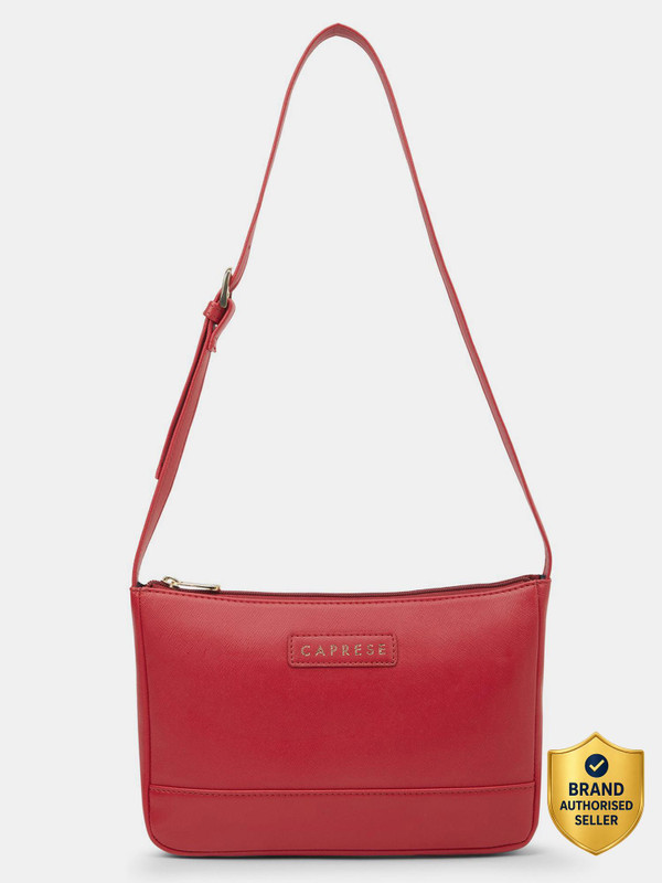 Caprese Jena Baguette Medium Red Handbag for Women Shoulder Bag with Adjustable Strap Shoulder Bag(Red, 2.04 L)