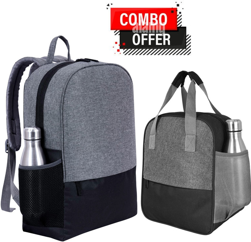 ELONONE Laptop Backpack AND LUNCH BAG and office bag Backpack (Black, Grey, 25 L) 25 L Laptop Backpack(Black)