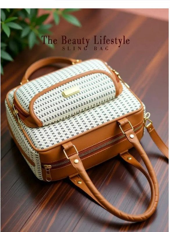 D R K COLLECTION REETH WALA Messenger Bag(White, Tan, 7 L)