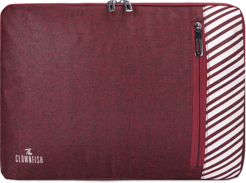 The CLOWNFISH Algo Polyester Unisex 15.6 inch Laptop Sleeve Tablet Case (Maroon) Waterproof Laptop Sleeve/Cover(Maroon, 15.6)