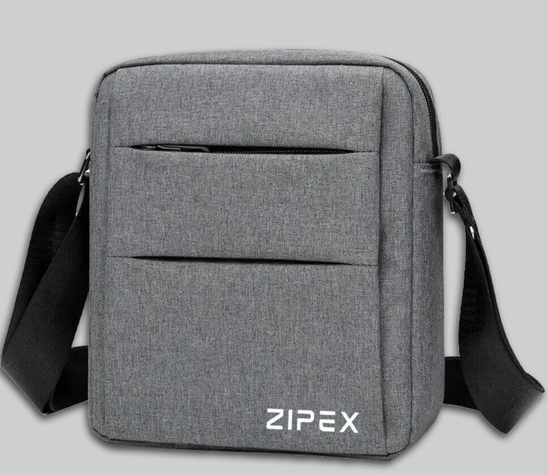ZIPEX 10 inch Compact Cross Body Bag | Side Bag | Sling Bag | Waterproof Messenger Bag(Grey, 10 inch)