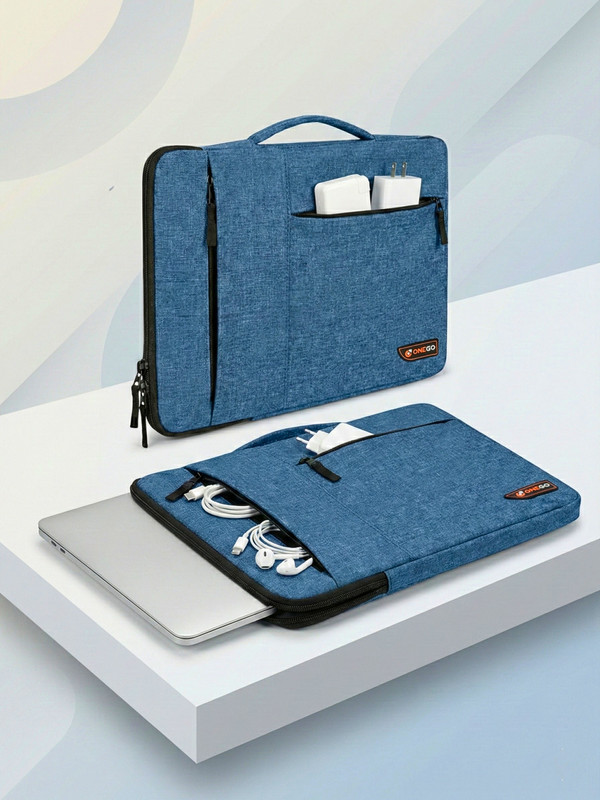 ONEGO Protective Laptop Sleeve Case with Handle for Apple Dell HP Lenovo Asus Samsung Waterproof Laptop Sleeve/Cover(Blue, 15.6 inch)
