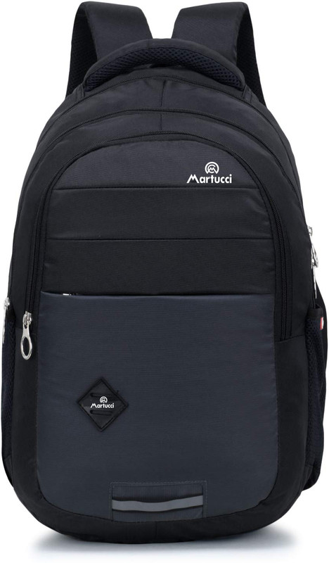 Martucci Heavy Unisex for College/Office with Rain Cover and Reflective Strip 36 L Laptop Backpack(Black)