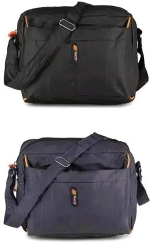YD Mart Black Men & Women Sling Bag - Medium Waterproof Messenger Bag(Black, Blue, 5 L)