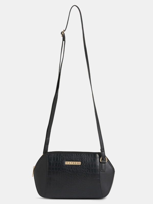 Caprese Rare Sling Small Black Bag for Women Sling Bag(Black, 1.764 L)