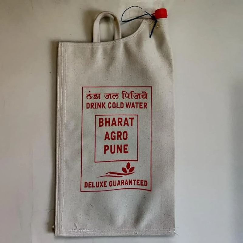 BHARAT AGRO PUNE Canvas Fabric Cold Water Bag for Picnic Tour Outdoor Hiking Camping (BH 5 LTR ) Waterproof Multipurpose Bag(White, 5 L)
