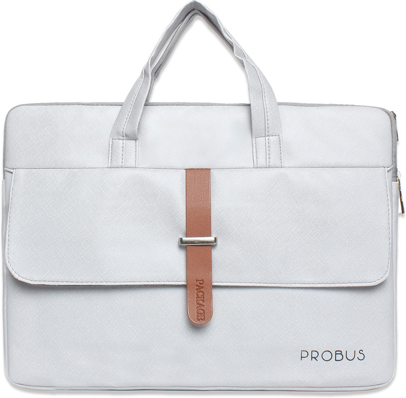 Probus 13.3 Inch Flap Canvas Laptop Sleeve - Grey Laptop Sleeve/Cover(Grey, 13.3 inch)