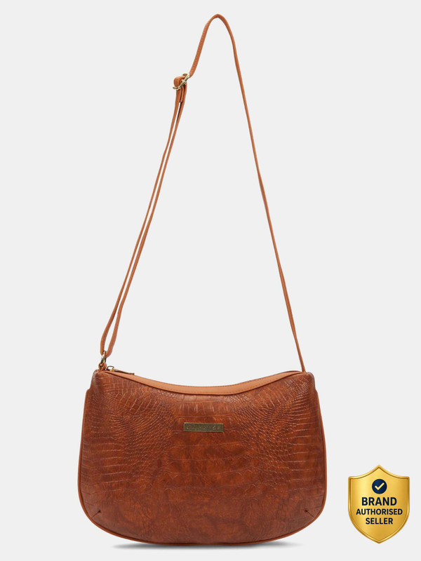 Caprese Pupa Hobo Large Black Bag for Women Shoulder Bag(Brown, 1 L)
