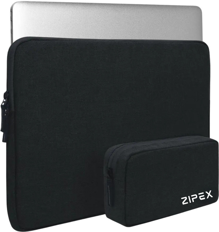 ZIPEX Laptop Sleeve Case and Charger Pouch | for All 13-14 Inch Laptops | Waterproof Laptop Sleeve/Cover(Grey, 14 inch)