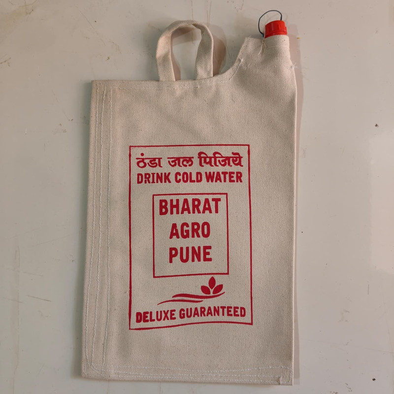 BHARAT AGRO PUNE Canvas Fabric Cold Water Bag Waterproof Multipurpose Bag(White, 5 L)