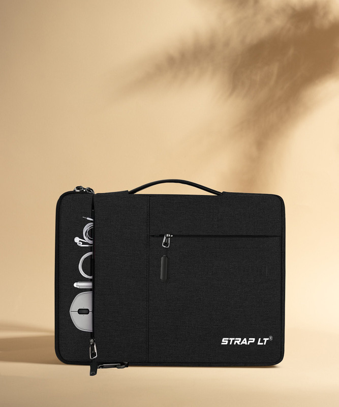 Straplt Bag Tablet Handle Laptop Bag Black Waterproof Laptop Sleeve/Cover(Black, 15 inch)
