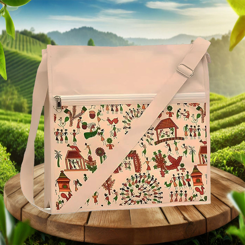 PrintingZone Everyday College Bag for Women - Durable & Lightweight Messenger Bag(Multicolor, 9 inch)