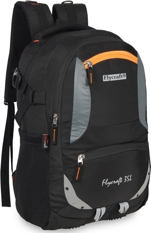 Flycraft Spacy bag for men and women|For Office,College and Travel. 35 L Laptop Backpack(Orange, Black)