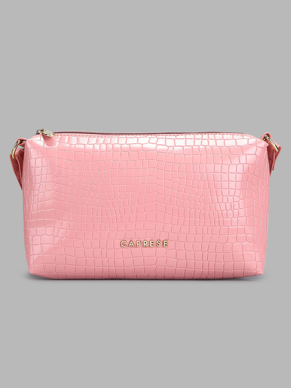 Caprese Suzie Sling Medium Powder Pink Bag for Women Sling Bag(Pink, 4 L)