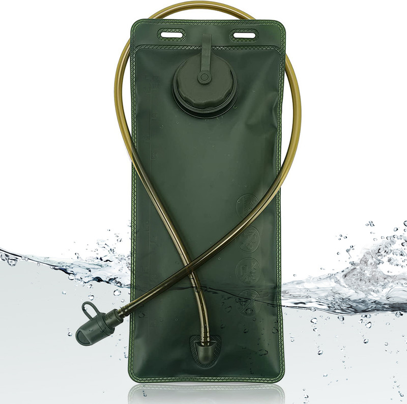HASTHIP 3L Foldable Hydration Bladder with Straw, Water Bladder BPA Free Leakproof Hydration Pack