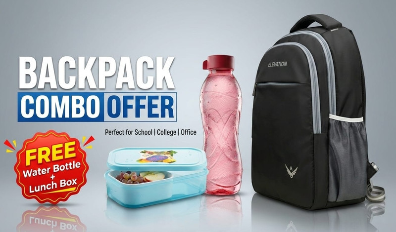 Cult School Backpack for Boys & Girls with Free Bottle & Lunch Box(Backpack)