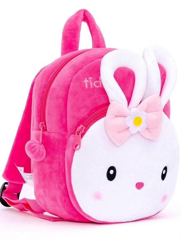 Littoze Rabbit White School Bag Soft Material Plush Backpack Children's Gifts Boy/Girl/Baby School Bag For Kids (Age 2 to 6 Year) School Bag ( 12 L ) School Bag 12 L Backpack(Pink, White)