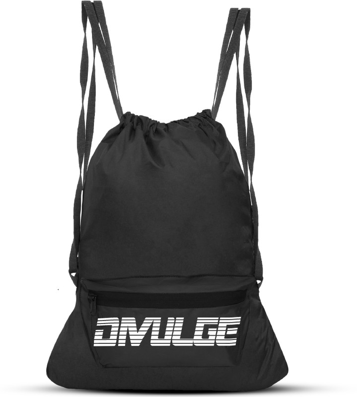 divulge Thunder Drawstring bag Daypack, Sports bag, Gym bags yoga bag with pocket 18 Lts Messenger Bag(Black, 17 L)