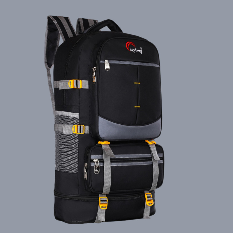 Skyberg “Built for Long Journeys and Heavy Loads” Waterproof Backpack(Black, 70 L)