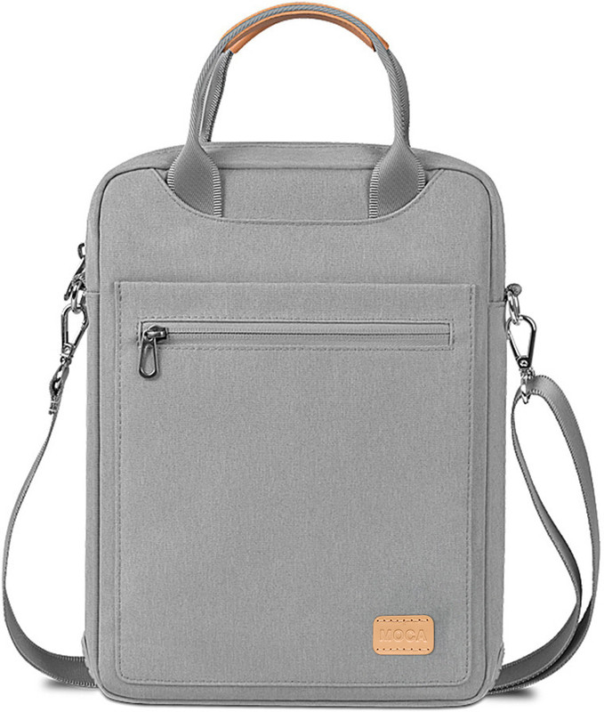 MOCA Grey Shoulder Bag 12.9-13 Inch Laptop Tablet Sleeve Case for Macbook , iPads